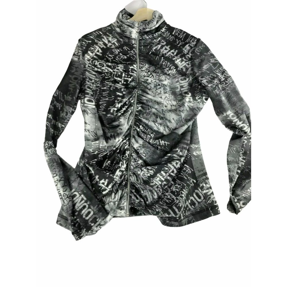 SNOSKINS Micro Fiber Jacket Zip Large Black White